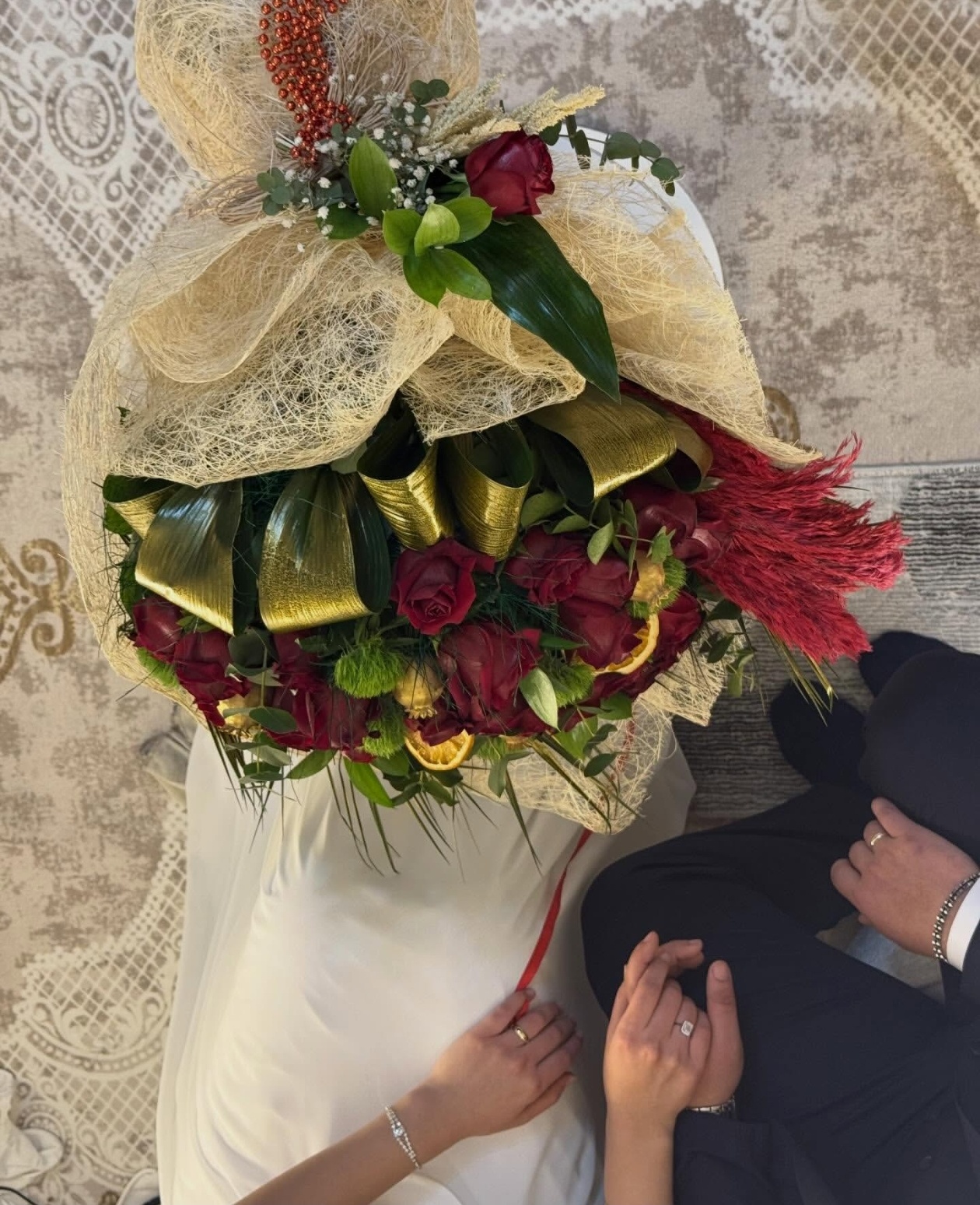 Marble Column Floral Setup